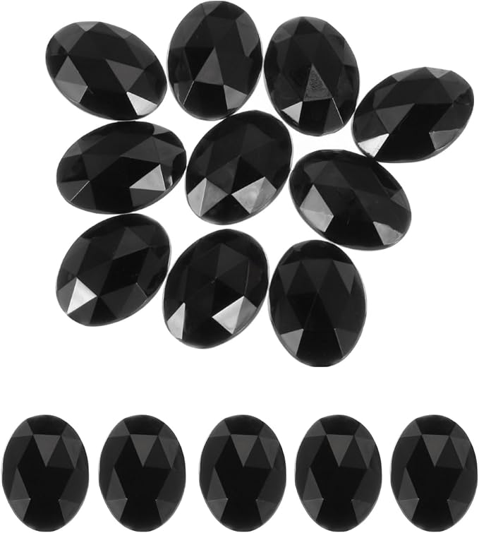 MECCANIXITY 10Pcs Acrylic Oval Gems 30x40 mm Flat Back Artificial Rhinestones by MECCANIXITY