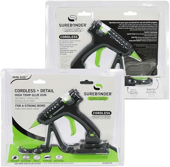 Surebonder Cordless/Corded High-Temperature Mini Hot Glue Gun - Image 6