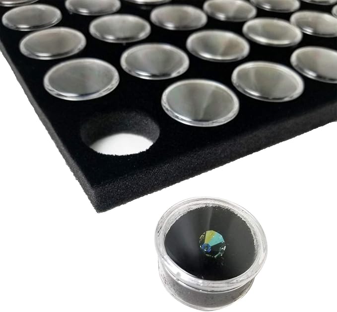 Ikee Design Jewelry Storage Tray Insert, 50 Gemstone Display Jars, Home - Image 7