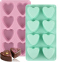 Sakolla 2 Pack 8 Cavity 2.7″ Heart Chocolate Molds Silicone | Food-grade by Sakolla
