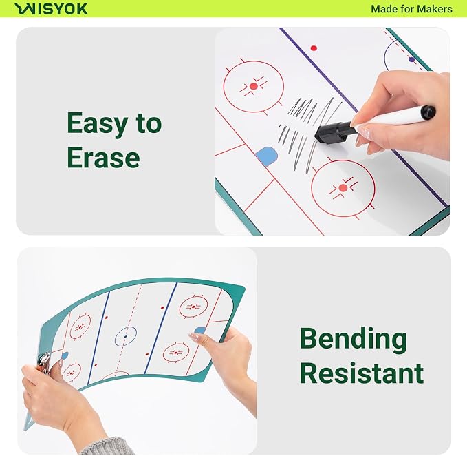 WISYOK Hockey Clipboard for Coaches, Dry Erase | - Image 5
