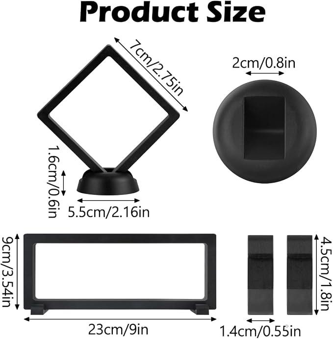 6 Pcs 3D Floating Display Case, Challenge Coins Display Holder Frame - Image 4
