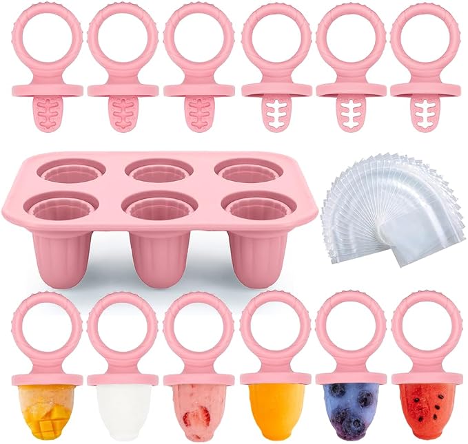 Silicone Baby Popsicle Molds for Teething Relief by YukiniYa