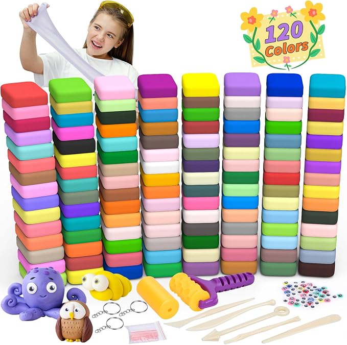 169 Pcs Air Dry Clay 120 Colors Modeling Model Magic Clay - Image 8