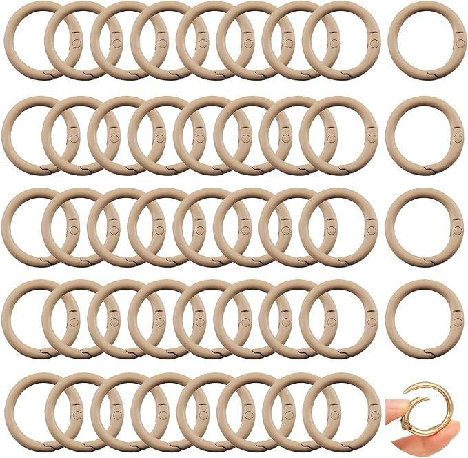 Round Carabiner Clip Bulk 48pcs 1 Inch Colorful Circle Carabiner Key Ring Clips by Cmidy