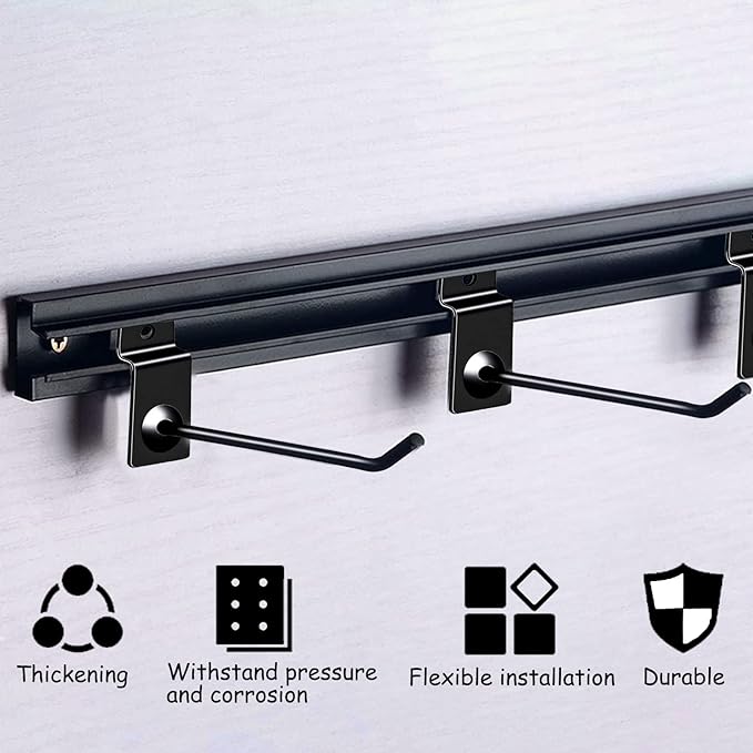 120 Packs Slatwall Hooks 6 and 8 Inch Slatwall Accessories Slat Wall Hooks Heavy Duty Pegboard Hooks for Room Garage Shop Retail Display