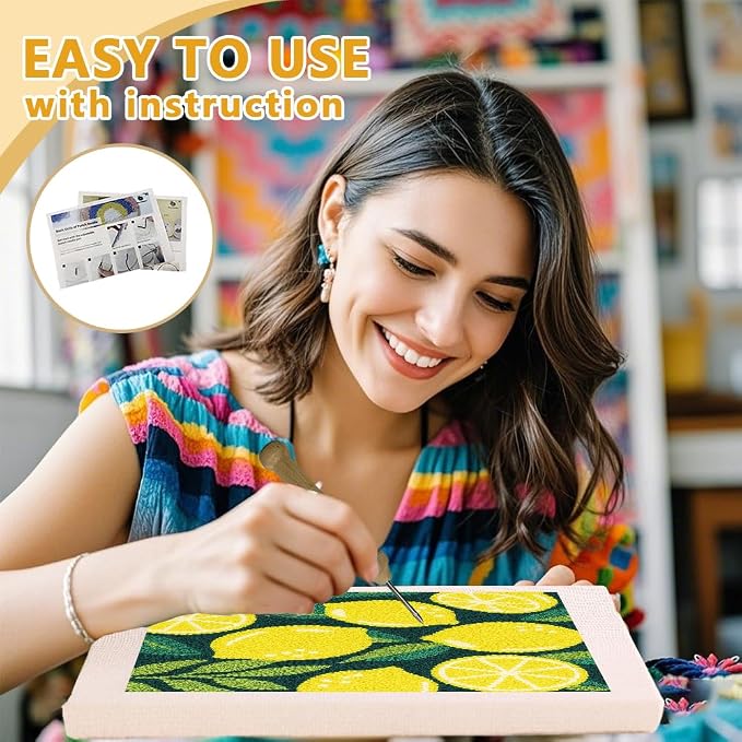 Doodlream Lemon DIY Punch Needle Embroidery Kit - Image 3