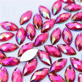 100 Pcs 15x7mm AB Colorful Jewels Gems Rhinestones by UYTRDVG