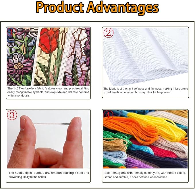 DYAIANGMU Vincent Van Gogh 6 Pcs Cross Stitch Bookmark Kit - Image 6