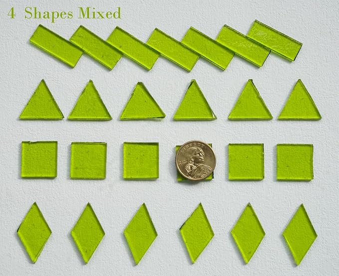 4 Shapes Large Transparent Mosaic Tiles - Image 2