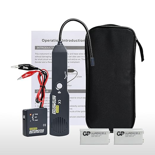Cable Tracker Electrical Circuit Tester, Automotive Short and Open Finder, EM415PRO Automotive Wire Tracer Circuit Tester Automotive, DC 6-42V Car Cable Tracker Tool