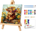 PHANTASYART Highland Cow Paint by Numbers Kit by PHANTASYART