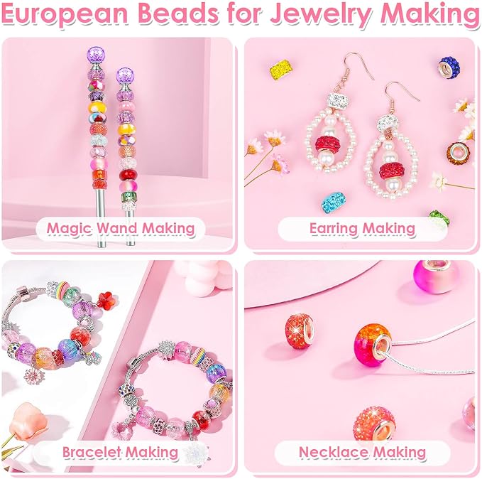 Cludoo 240 Piece Large Hole Beads - Image 4