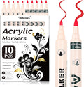 Thboxes Red Paint Markers 10 Pack, Dual Tip Acrylic Paint Pens | Fine & Brush by Thboxes