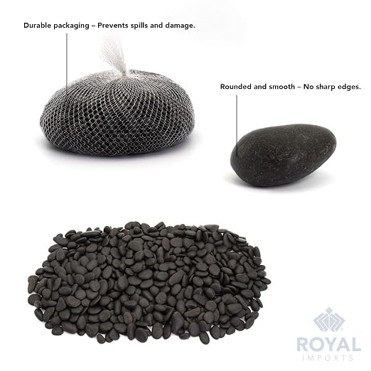 River Rocks Decorative Ornamental Vase Filler 1"-1.5" Black Aquarium Gravel 30 - Image 3