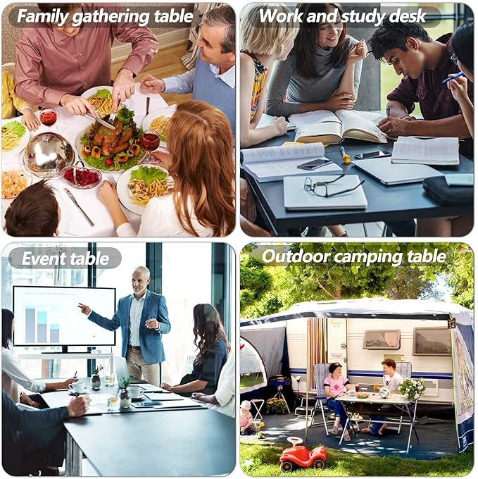 FDW Folding Half Portable Foldable Table - Image 7