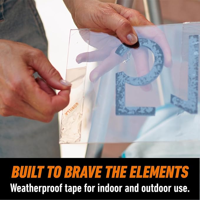 Gorilla Tough & Clear, Double Sided Mounting Tape, Weatherproof - Image 5