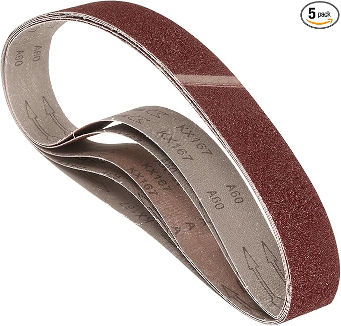 5 Pcs Sanding Belts 2 x 48 Inch 60 Grit Aluminum Oxide Abrasive Sandpaper for Belt Sander Metal Grinding Wood Working Weld Rust Removal