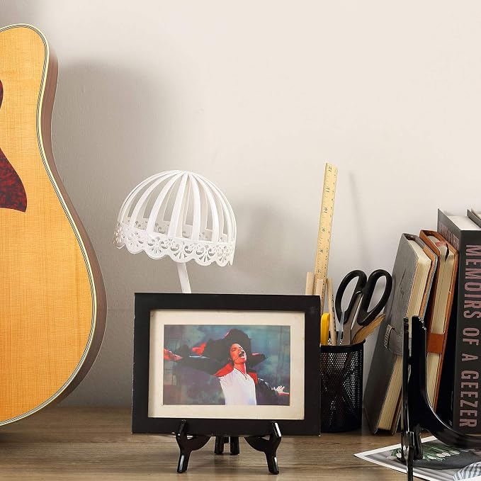 HESTYA 6 Pack 7 Inch Black Acrylic Easel Stand, Display Stand, Plate Holder - Image 6
