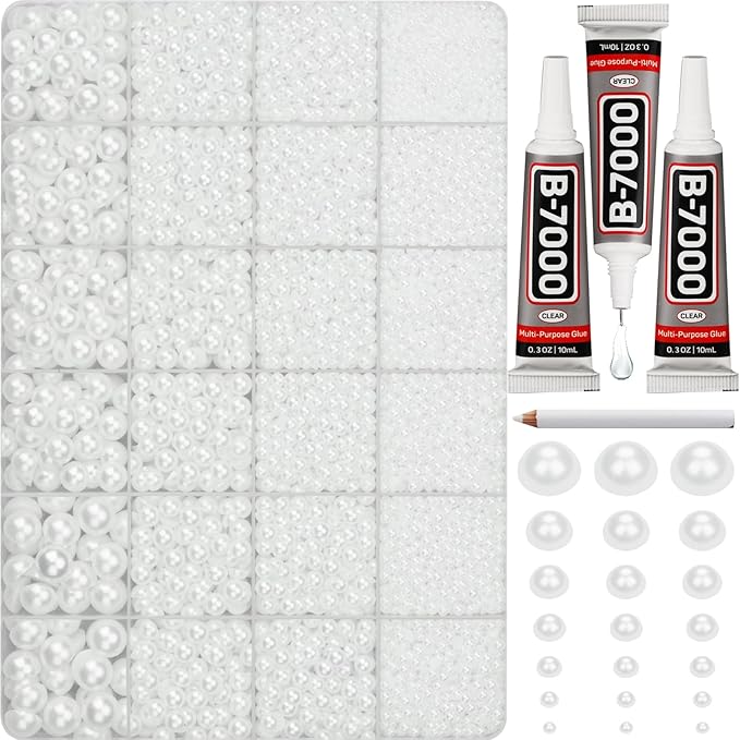 16000Pcs Flatback Pearl Rhinestone by Worthofbest