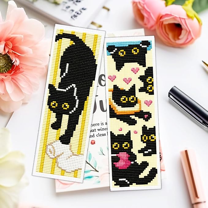 ACRNIGHEET 6PCS Cross Stitch Bookmark Kit - Image 6