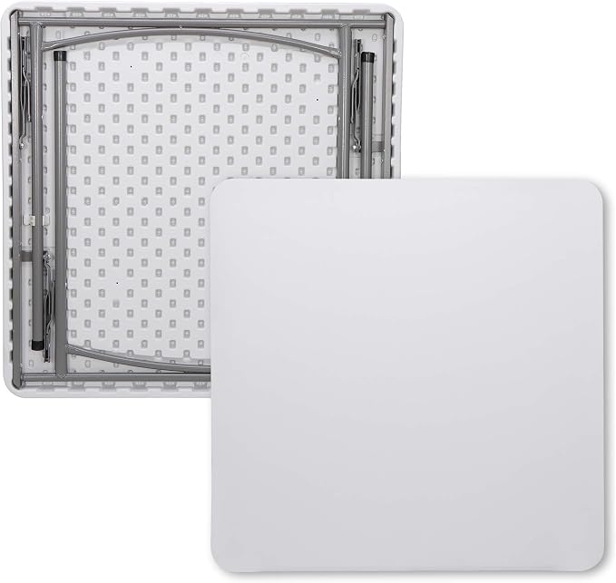 SUPER DEAL 33 Inch Folding Card Table, Indoor Outdoor Portable Plastic Kitchen - Image 6