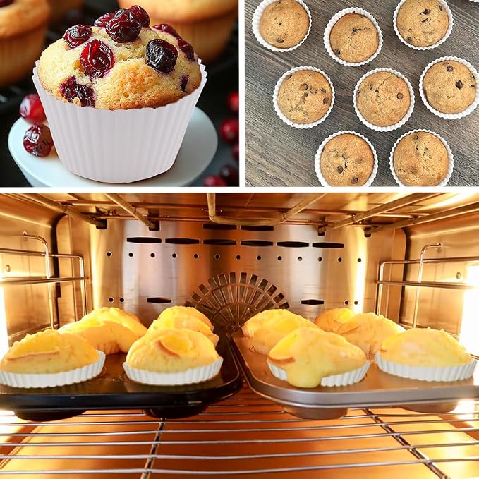 Extra Large Silicone Cupcake Muffin Cups 12 Pcs | Non-stick, - Image 6