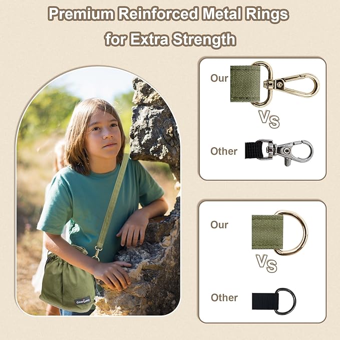 Nature Collection Bag for Rock, Pine Cones, Beach Glass, Teens & Women Canvas - Image 4