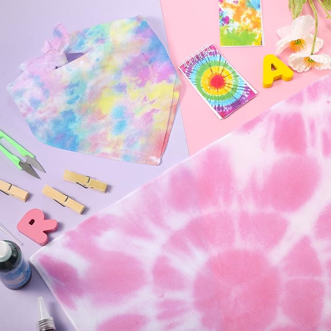 Chumia Cotton White Bandana for Tie Dying Bulk Blank Solid Handkerchiefs Unisex - Image 5