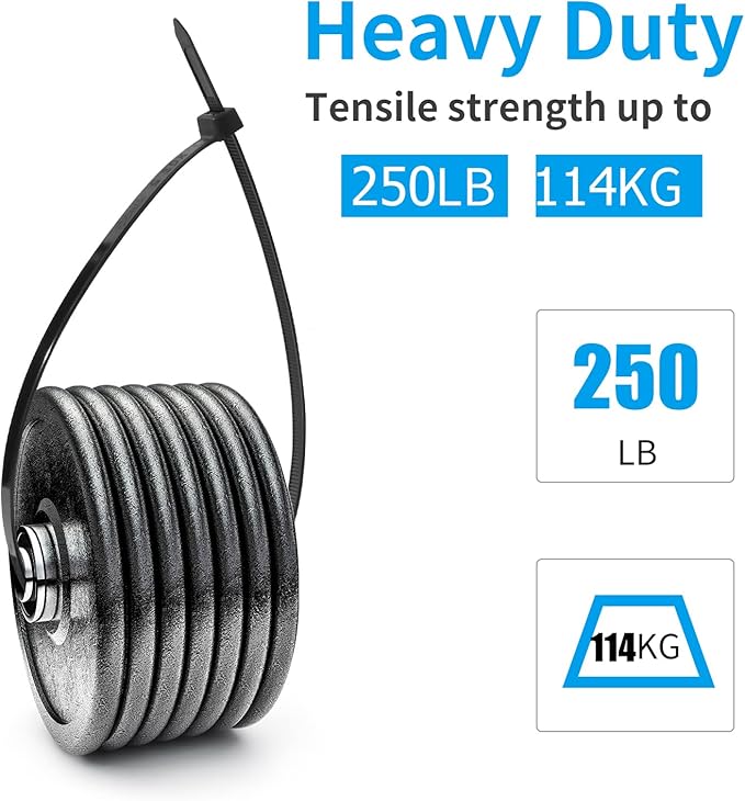 XINGO 31 inch White Zip Ties Heavy Duty 40PCS, 250 LBS Ultra Strong Plastic Wire Ties, Large Cable Ties Extra Long Tie Wraps, Indoor and Outdoor UV Resistant