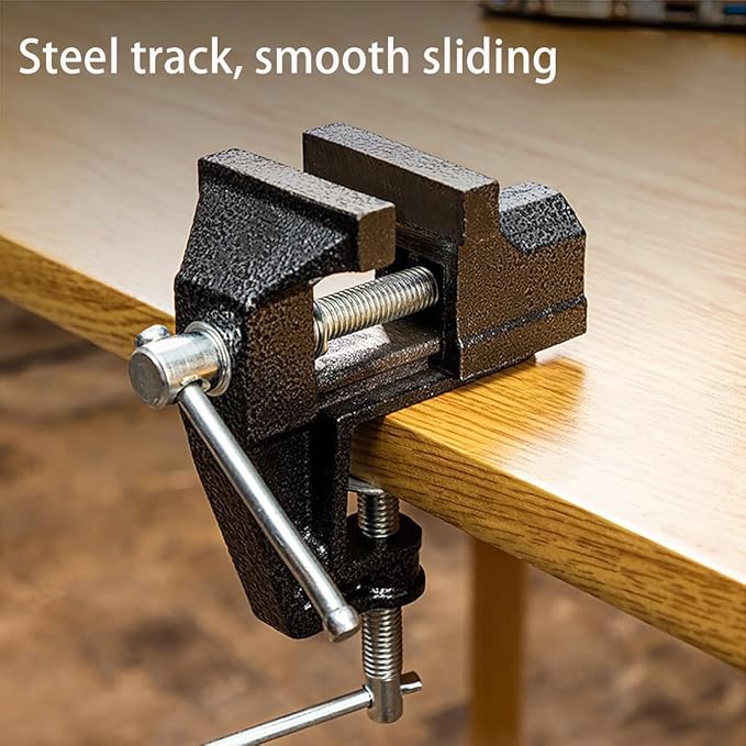 Mini Table Clamp Small Bench Vice New upgraded cast iron manufacturing Jewelers Hobby Clamps Craft Repair Tool Portable Work Bench Vise (mini) (BLACK, MINI 2 INCH)