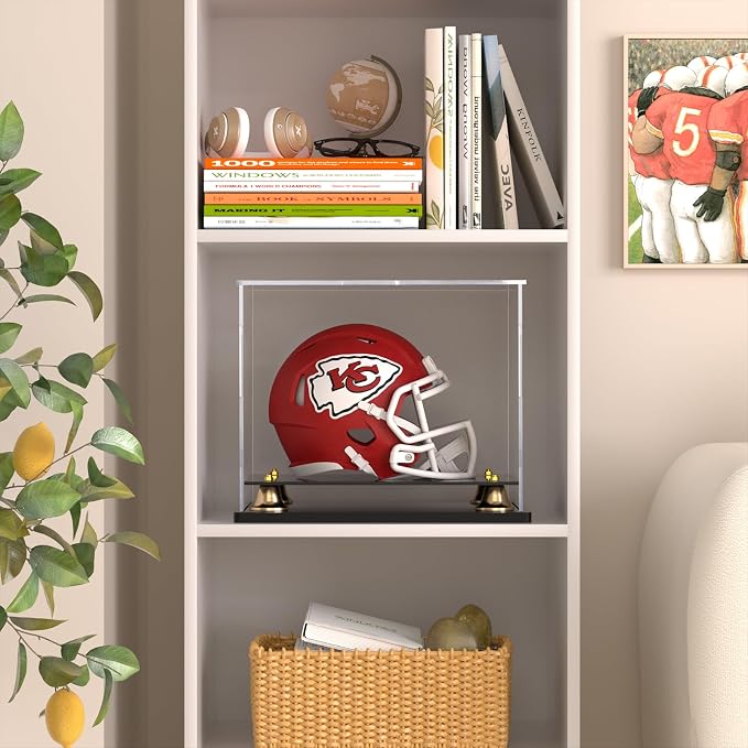 Mini Football Helmet Display Case Self-Assembly Dustproof Acrylic Display Case - Image 7