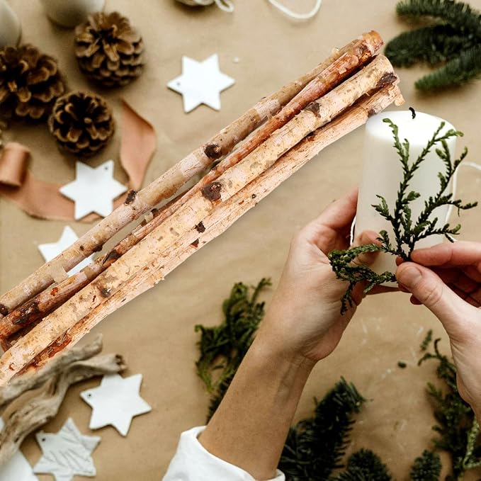 Natural Birch Wood Sticks 15.75 Inch Craft Sticks - Image 9