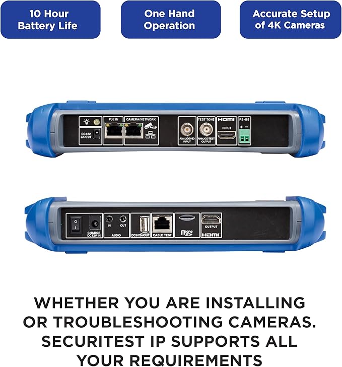 TREND Networks | R171000 | SecuriTEST IP | CCTV Camera Tester for IP Digital/HD Coax/Analog Systems | Camera Configuration, Installation & Troubleshooting | 2 Year Warranty