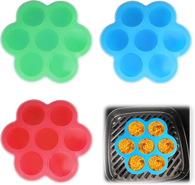 3 Pack Silicone Air Fryer Egg Bite Mold by Qicfrk
