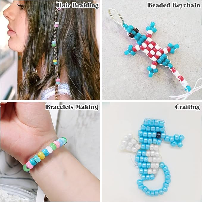 Simetufy 1200 pcs Pony Beads Macaron Pastel Colored Beads - Image 6