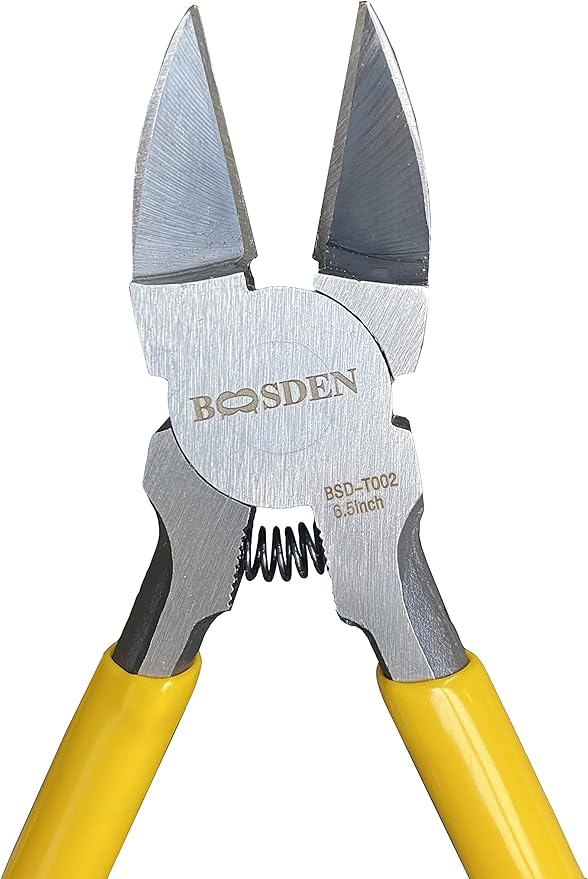 Wire Cutters 5 Pack, 6 inch Flush Cutters, BOOSDEN Spring Loaded Cutting Pliers,Precision Side Cutters,Sharp Diagonal Cutters,Small Wire Snips for Crafting