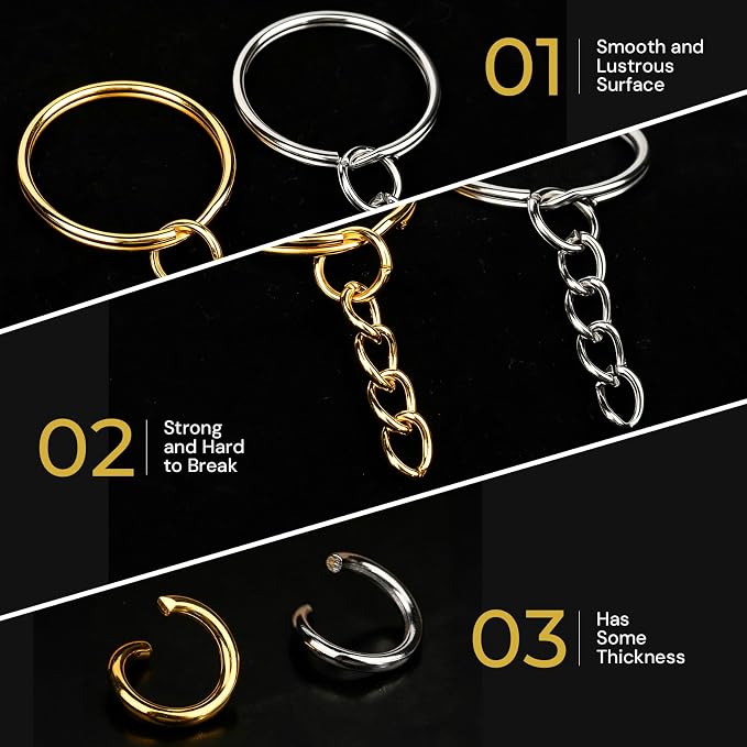 Teenitor 120 Pcs Key Chain Rings, Split Key Ring - Image 4