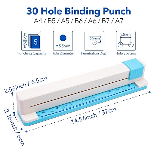 2Pcs/Set 30 Holes Binding Punch - Image 2