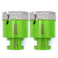 Diamond Core Drill Bit,2pcs Diameter 1-3/4 inch 45mm Thread 5/8-11,Vacuum Brazed Dry Wet Hole Saw for Porcelain Tile,Granite,Marble,Concrete,Masonry,Brick