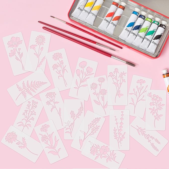 Stencils for Painting, Botanical Flower Patterns for Furniture & Walls - Image 6