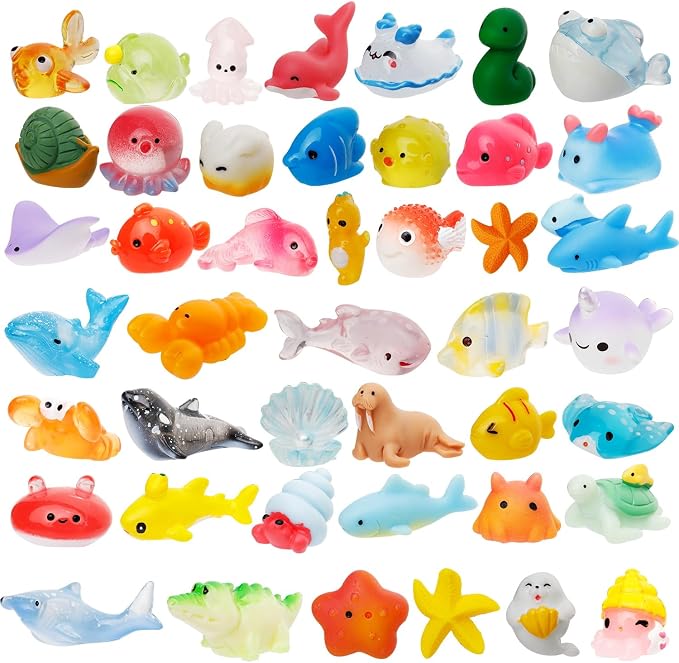 44 Pcs Mini Ocean Resin Animals 44 Styles Resin Animals Figurines Bulk - Image 3