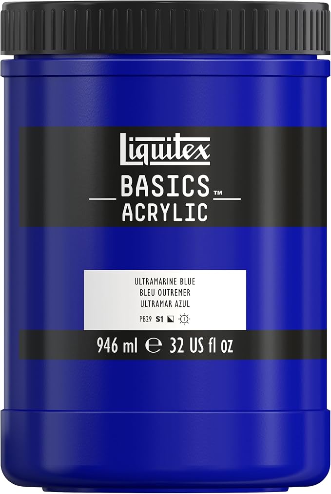 Liquitex BASICS Acrylic Paint, 946ml Jar, Ultramarine Blue by Liquitex