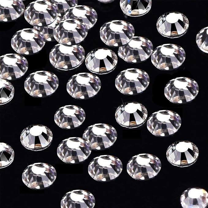 Onwon 144 Pieces SS40 / 8mm Clear Crystal Flat Back Brilliant Round Rhinestones - Image 2
