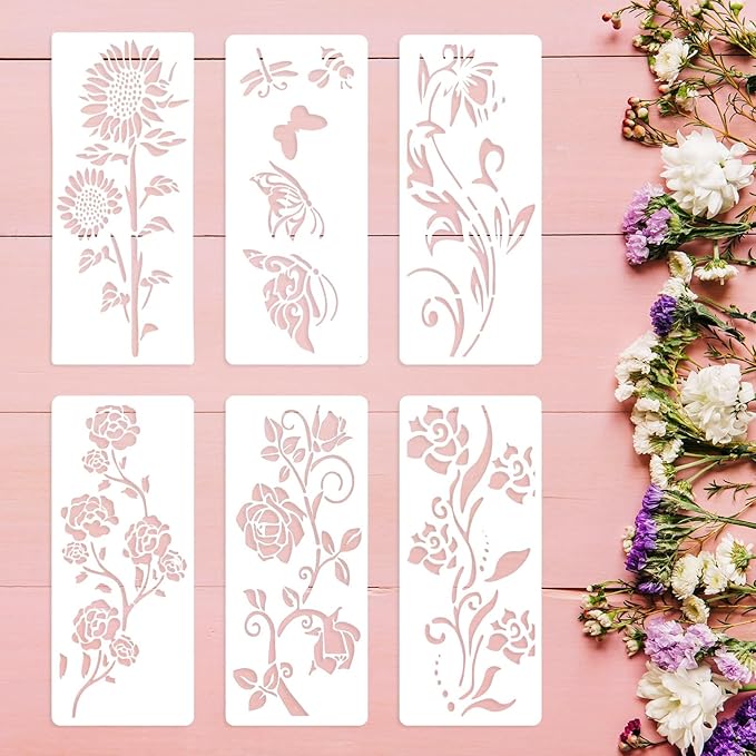 Large Flower Stencils for Painting, and Windows by Felixcraft-DIYDreamscape