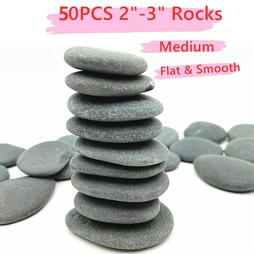 Lifetop 100 PCS Rocks Bulk for Painting, River DIY Rocks Flat & Smooth Kindness - Image 3