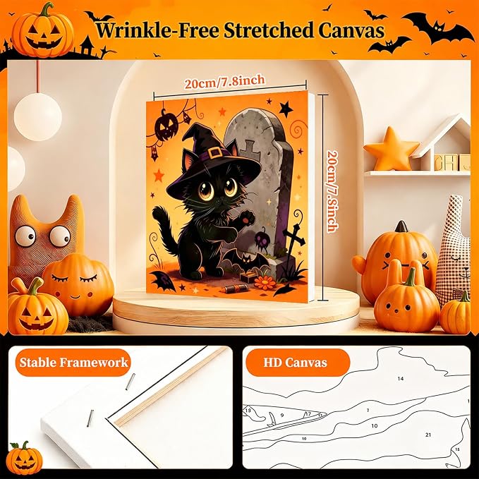 Arttoplus 4 Pack Halloween Paint by Numbers Kit - Image 2