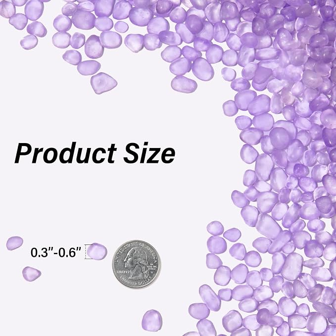 QEQEKAKA Sea Glass Stones for Crafts About 2.75LB Glass Pebbles Gemstones Bulk - Image 4