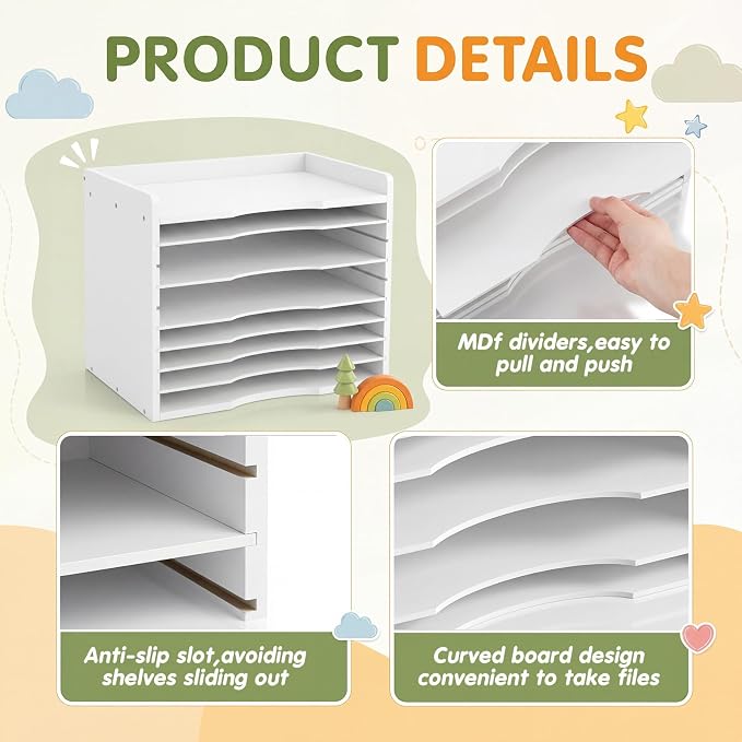 Ripeng White Bamboo Puzzle Holder Rack - Image 3