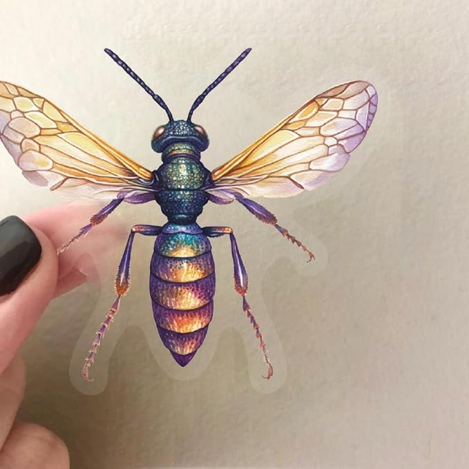 50Pcs Clear PET Insect Aesthetic Stickers - Image 3
